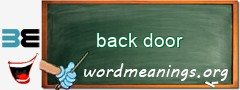 WordMeaning blackboard for back door